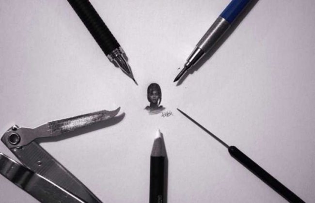 Миниатюрные рисунки знаменитостей, нарисованные карандашом, которые невозможно отличить от фотографии