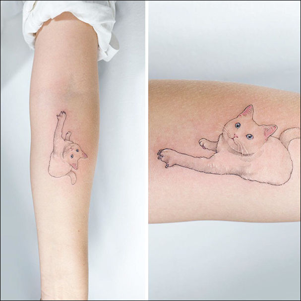 33 татуировки в виде кошки