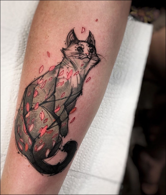 33 татуировки в виде кошки