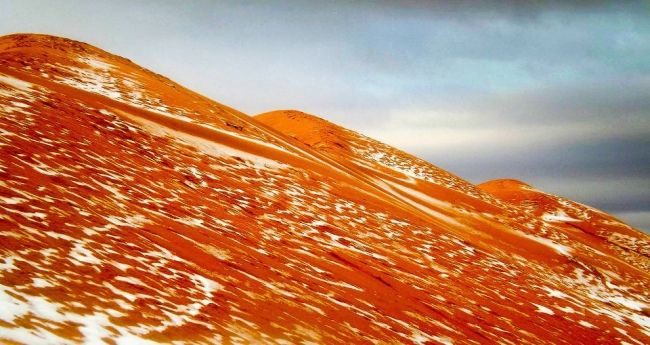 В пустыне Сахара впервые за почти 40 лет выпал снег