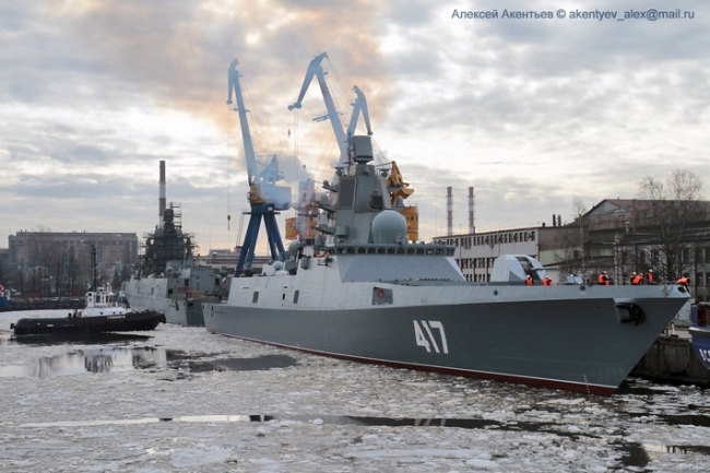 Фрегат Адмирал Горшков ушёл из Санкт-Петербурга в Североморск