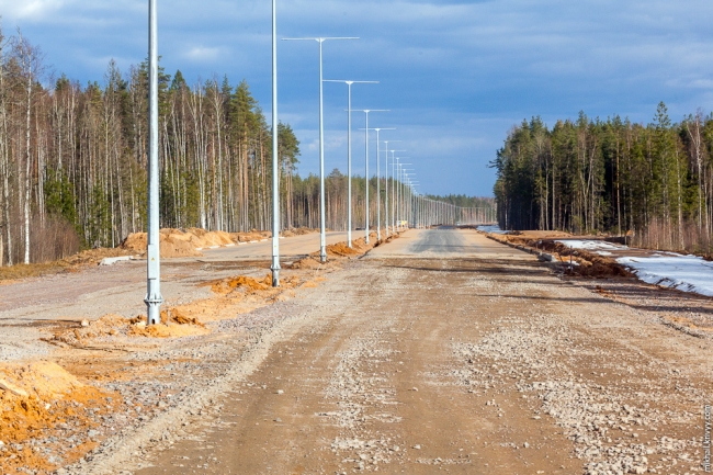Ход строительства федеральной автотрассы М11 Москва—Санкт-Петербург — 6 этап, весна 2017 (часть 3)