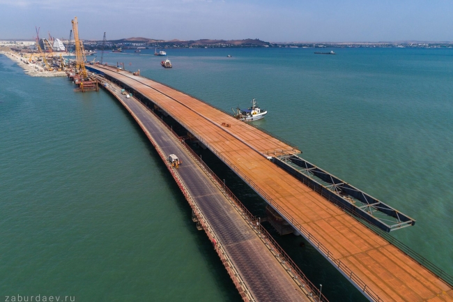 Крымский мост аэросъемка с дрона видео с воздуха июль 2017