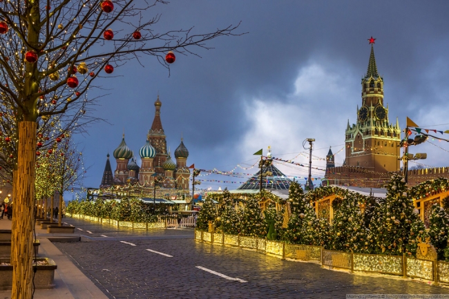 Прогулка по центру предновогодней Москвы