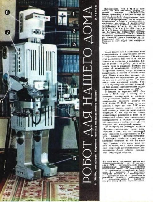 Робот-секретарь - техническое чудо в СССР 1960-х годов.