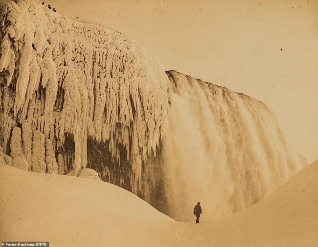 Замерзший Ниагарский водопад 1885 года
