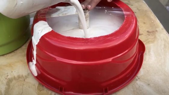 Как сделать накладную раковину с эффектом мрамора