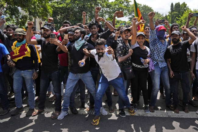 Как протестуют в Шри-Ланке
