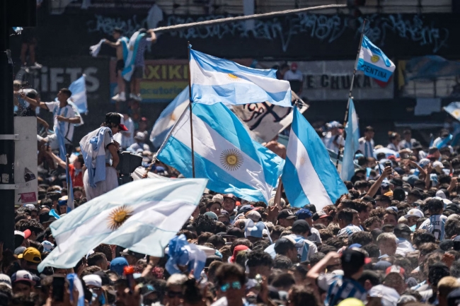 Как Аргентина праздновала победу на Чемпионате мира по футболу