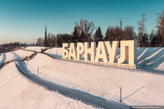 Зимний Барнаул – столица Алтайского края
