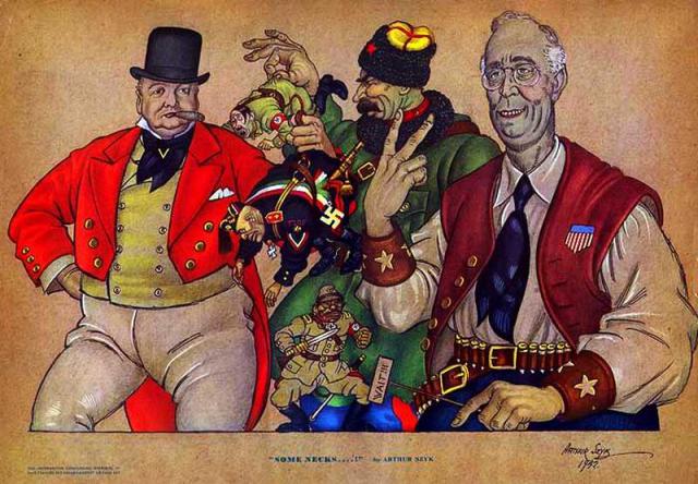 Карикатуры художника Arthur Szyk на тему Советского Союза