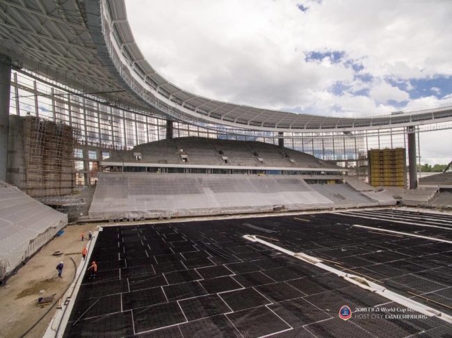 Строительство Центрального стадиона в Екатеринбурге